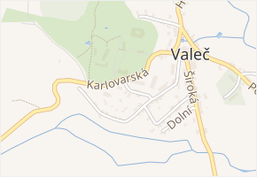Kozí Vrch v obci Valeč - mapa ulice