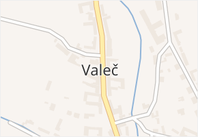 Valeč v obci Valeč - mapa části obce