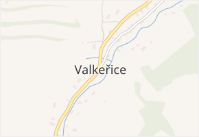 Valkeřice v obci Valkeřice - mapa části obce