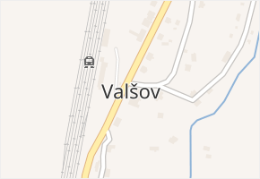 Valšov v obci Valšov - mapa části obce
