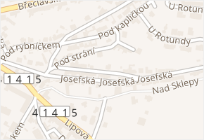 Josefská v obci Valtice - mapa ulice