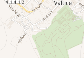 K venerii v obci Valtice - mapa ulice