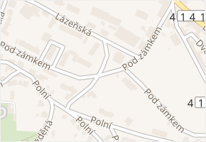 Pod zámkem v obci Valtice - mapa ulice