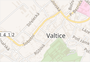 Příční v obci Valtice - mapa ulice