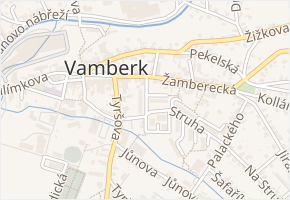 Dvorec v obci Vamberk - mapa ulice