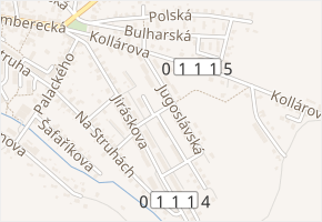 Jiráskova v obci Vamberk - mapa ulice