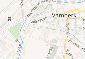 Kaprlov v obci Vamberk - mapa ulice