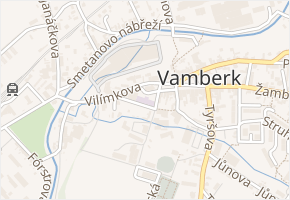 Komenského v obci Vamberk - mapa ulice