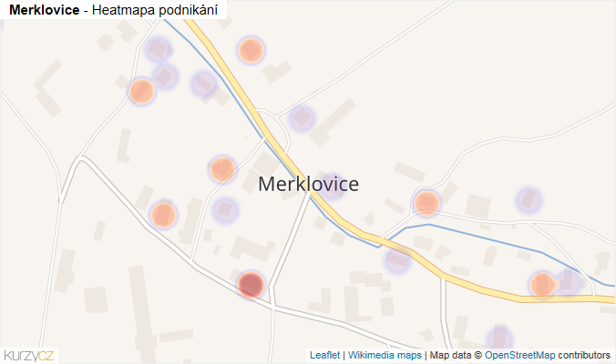 Mapa Merklovice - Firmy v části obce.