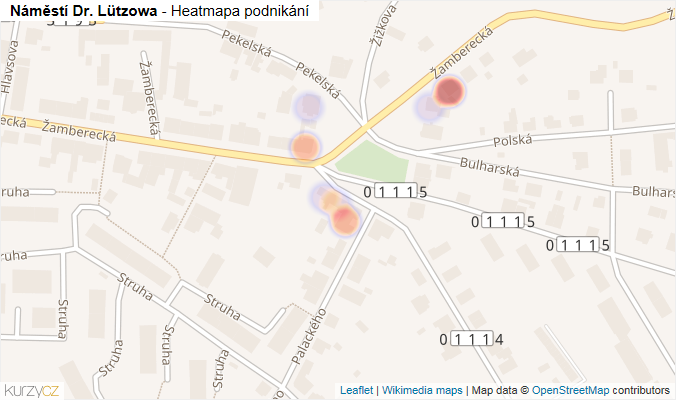 Mapa Náměstí Dr. Lützowa - Firmy v ulici.