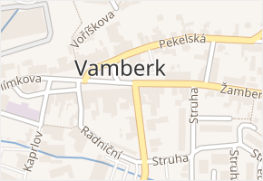 Vamberk v obci Vamberk - mapa části obce