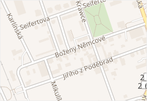 Boženy Němcové v obci Varnsdorf - mapa ulice