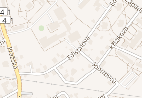 Edisonova v obci Varnsdorf - mapa ulice