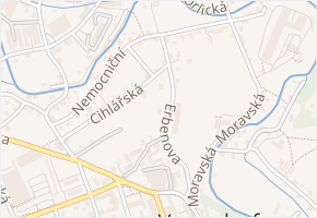Erbenova v obci Varnsdorf - mapa ulice