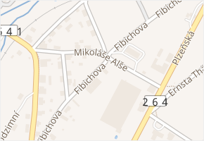 Fibichova v obci Varnsdorf - mapa ulice