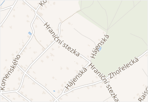 Hraniční v obci Varnsdorf - mapa ulice