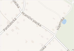 Hraniční stezka v obci Varnsdorf - mapa ulice