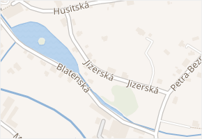 Jizerská v obci Varnsdorf - mapa ulice