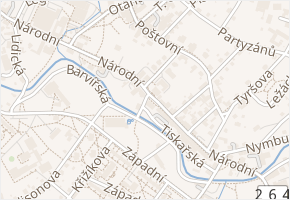 Krkonošská v obci Varnsdorf - mapa ulice