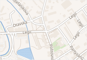 Legií v obci Varnsdorf - mapa ulice