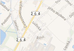 Lužická v obci Varnsdorf - mapa ulice