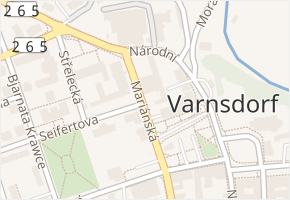 Mariánská v obci Varnsdorf - mapa ulice