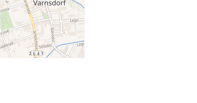Melantrichova v obci Varnsdorf - mapa ulice
