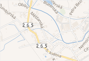 Měšťanská v obci Varnsdorf - mapa ulice