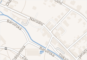 Národní v obci Varnsdorf - mapa ulice