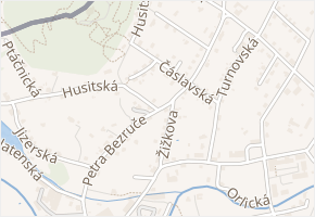 Petra Bezruče v obci Varnsdorf - mapa ulice