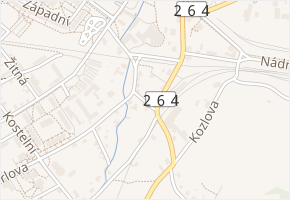 Průjezdní v obci Varnsdorf - mapa ulice