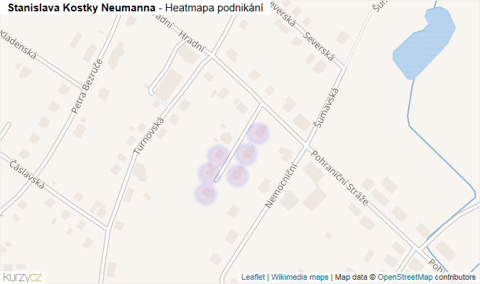Mapa Stanislava Kostky Neumanna - Firmy v ulici.