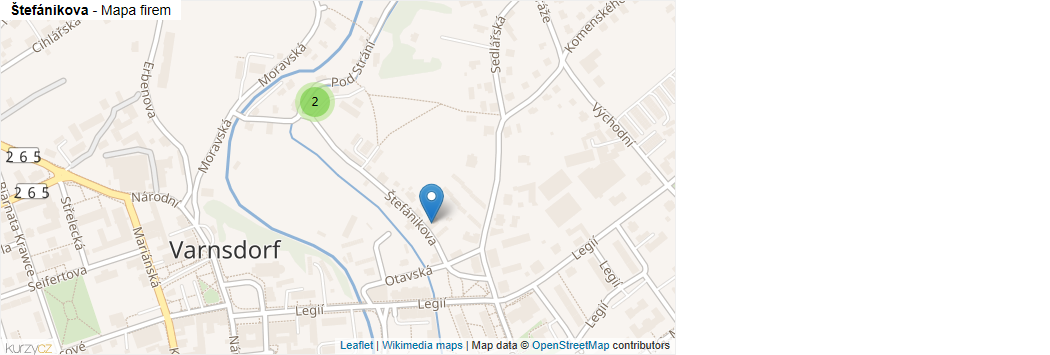 Mapa Štefánikova - Firmy v ulici.
