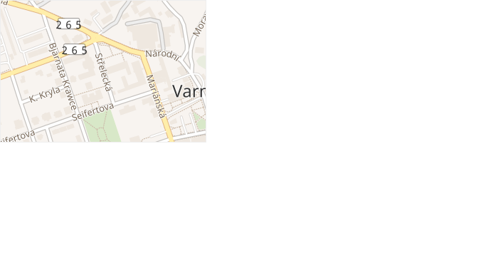 Střelecká v obci Varnsdorf - mapa ulice
