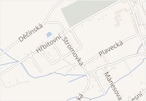 Stromovka v obci Varnsdorf - mapa ulice