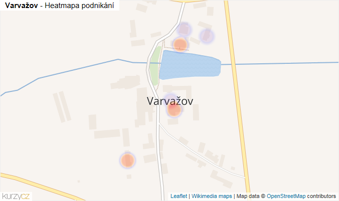 Mapa Varvažov - Firmy v části obce.