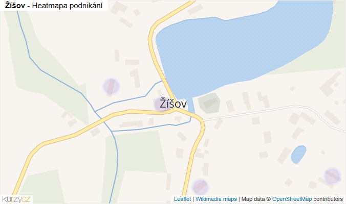 Mapa Žíšov - Firmy v části obce.