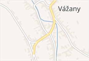 Vážany v obci Vážany - mapa části obce
