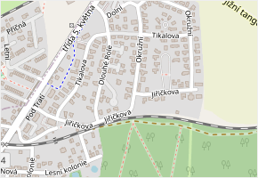 Jiřičkova v obci Včelná - mapa ulice