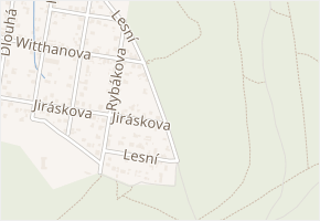 Lesní v obci Včelná - mapa ulice