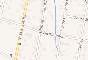 Witthanova v obci Včelná - mapa ulice