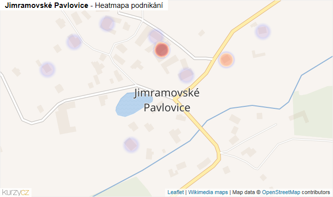 Mapa Jimramovské Pavlovice - Firmy v části obce.