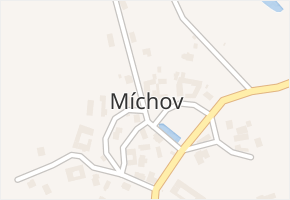 Míchov v obci Věcov - mapa části obce