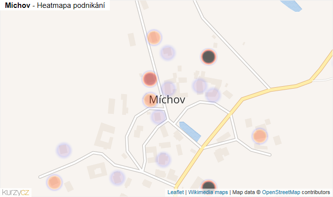 Mapa Míchov - Firmy v části obce.