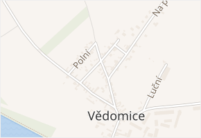 K Černěvsi v obci Vědomice - mapa ulice