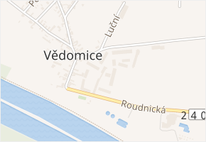 Roudnická v obci Vědomice - mapa ulice