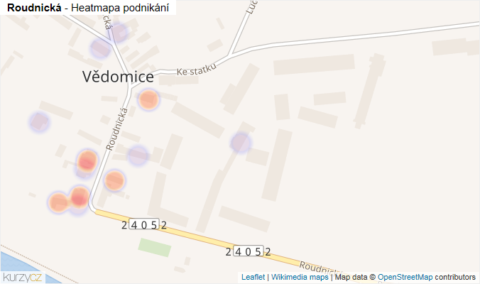 Mapa Roudnická - Firmy v ulici.