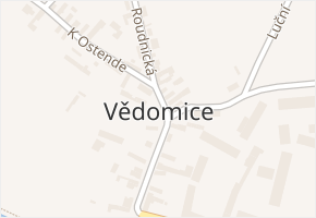 Vědomice v obci Vědomice - mapa části obce