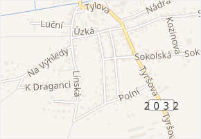 Boženy Němcové v obci Vejprnice - mapa ulice