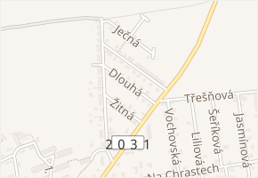 Dlouhá v obci Vejprnice - mapa ulice